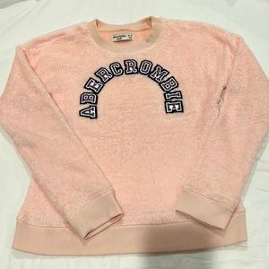 NWOT- Abercrombie Kids pink fleece sweater